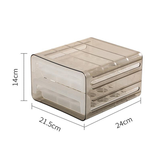 Double-layer Drawer Storage Box Transparent Egg Rack Support
