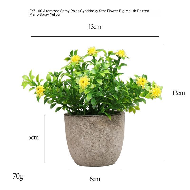 Simulation Starry Mini Pulp Pot Plastic Green Plant