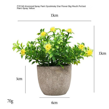 Simulation Starry Mini Pulp Pot Plastic Green Plant