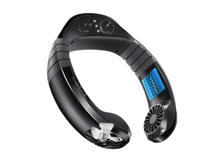Portable sports phone Bluetooth music neck fan
