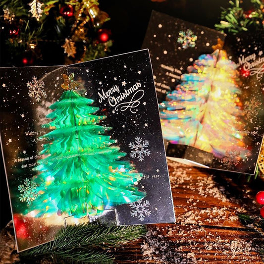 3d Christmas Greeting Card Stereo Christmas Tree Card Creative
