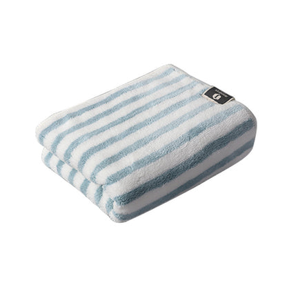 Fashion Coral Fleece Striped Towel Absorbent