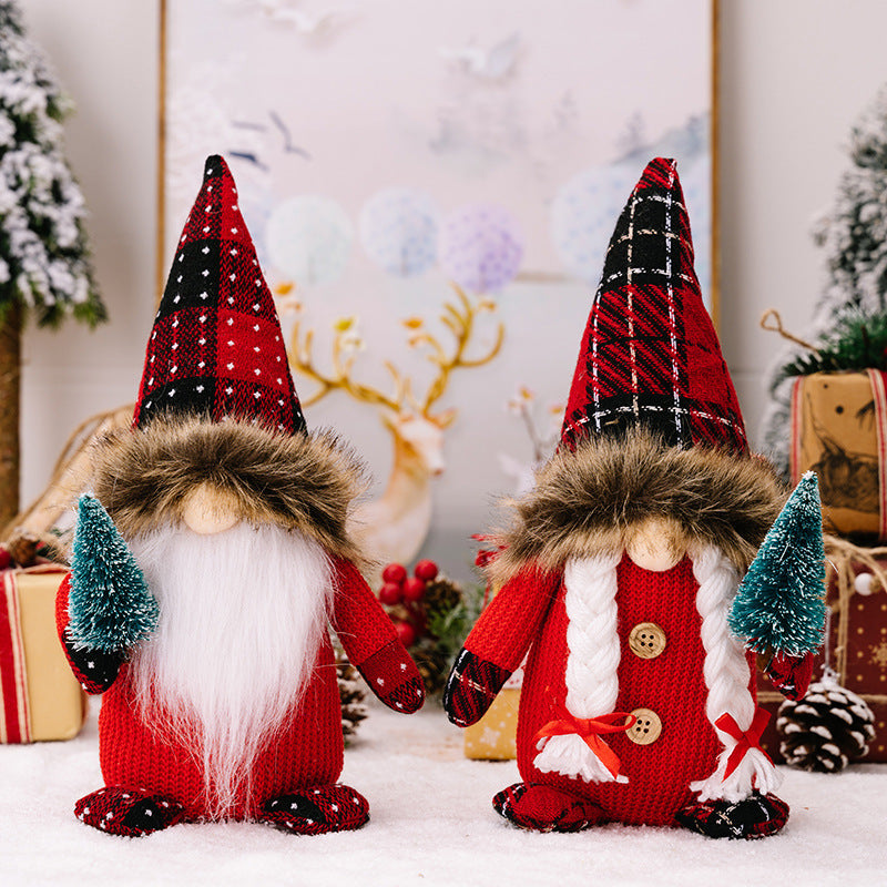 Fashion Red Faceless Doll Ornaments