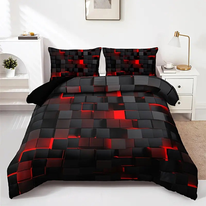 Abstract Grid Series Quilt Cover Digital Printing Bedding
