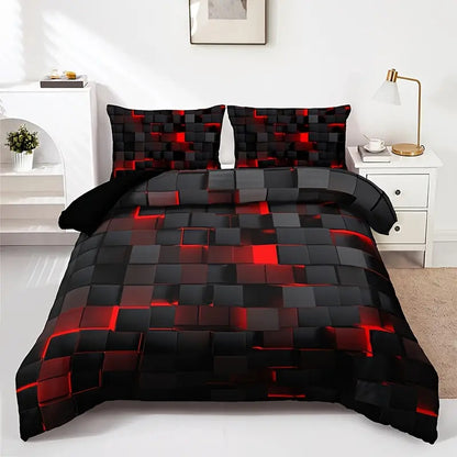Abstract Grid Series Quilt Cover Digital Printing Bedding