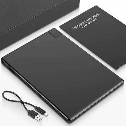 Ultra-thin Compact Portable With Cable Mobile Power Supply