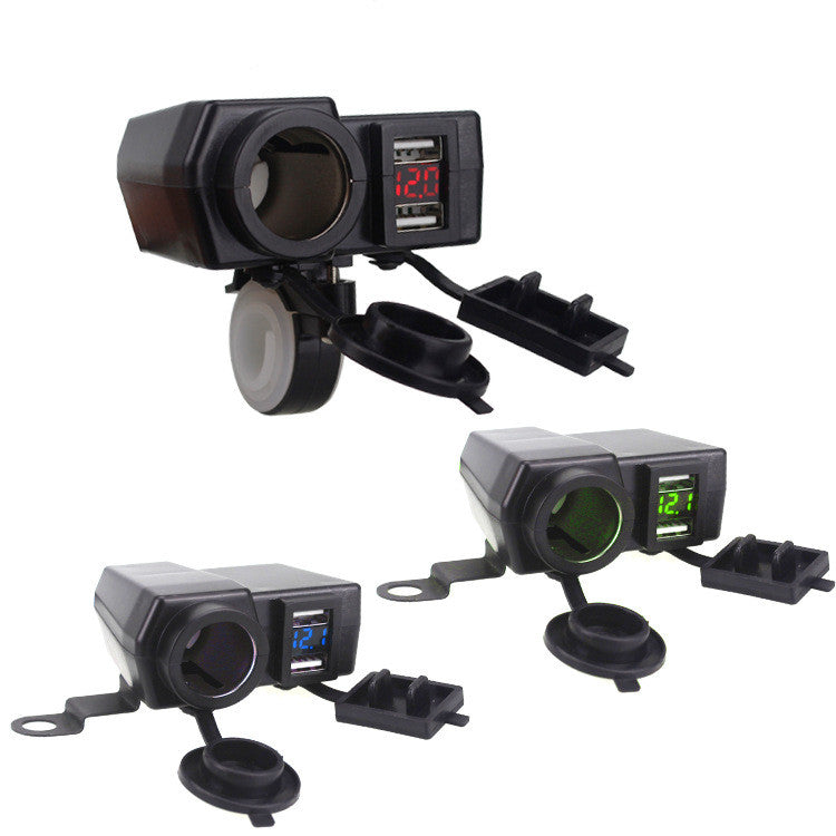 Motorcycle Scooter Car Refitting Accessories Cigarette Lighting Dual USB Refitting Car Charger With Wire 42A