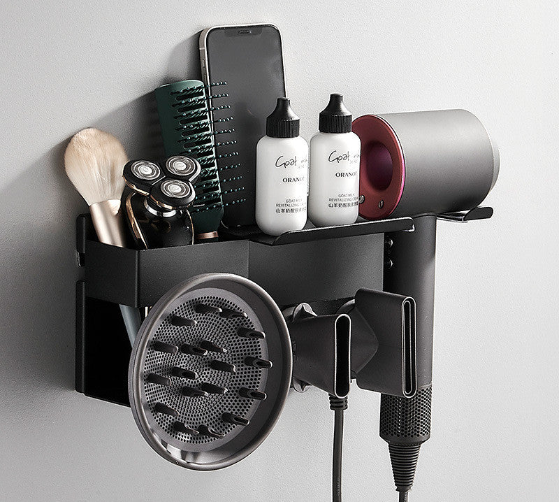 Curling Rod Storage Rack Free Punch Wall-mounted