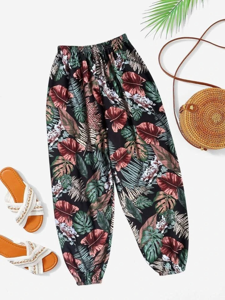 Comfort Casual Printed Ankle Banded Pants Loose Sports Versatile Sweatpants