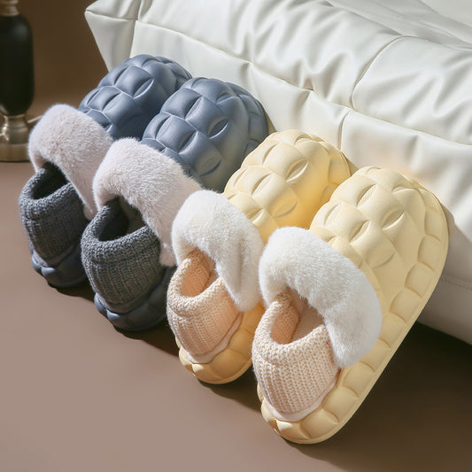 Bubble Shoes With Foldable Heel Slippers Women Warm Indoor House Shoes - FLIPSTYLEZLLC