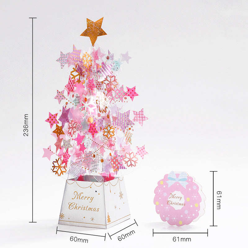 3d Christmas Greeting Card Stereo Christmas Tree Card Creative