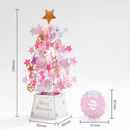 3d Christmas Greeting Card Stereo Christmas Tree Card Creative