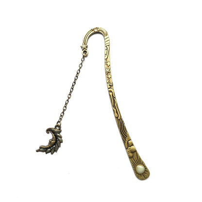 Retro Five-pointed Star Glowing Metal Bookmark Fluorescent