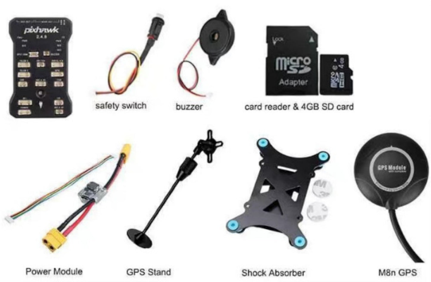 Pixhawk 2.4.8 Flight Control Shock Absorber Bracket M8N GPS Power Module