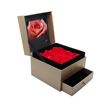 Preserved Flower Gift Box Can Play Video Clips
