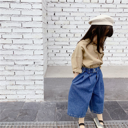 Girls Korean Style Autumn Embroidered Shirt