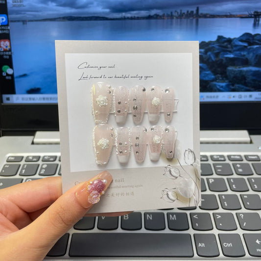 Camellia Plaster Relief Nail Stickers Suit