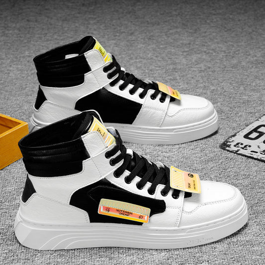 Autumn High Top  Versatile Personalized White Tide Shoes