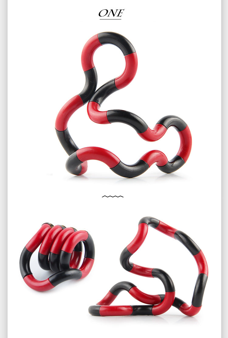 Twisted Ring Fidget Magic Trick Rope Tange Fidget Toy Creative DIY Winding Leisure Education Stress Relief Decompression Toy
