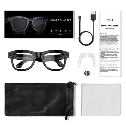 M01 HD Camera Identifying Objects Through Graph AI Translation Intelligence Glasses