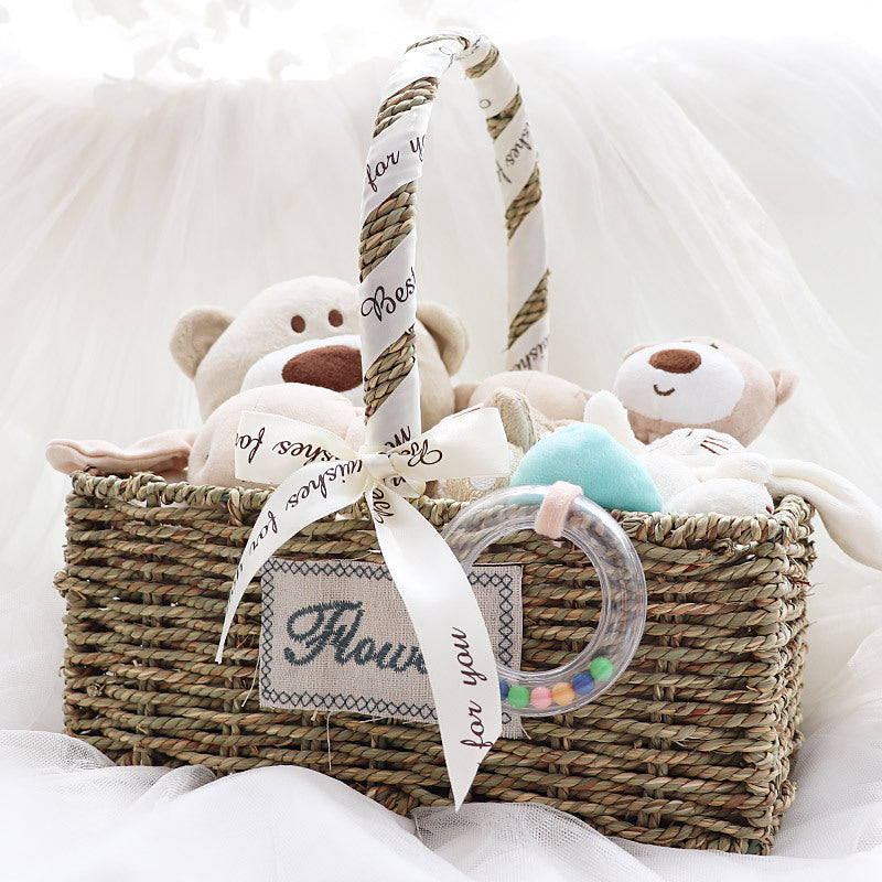 Newborn Baby Color Cotton Toy Set Gift Box