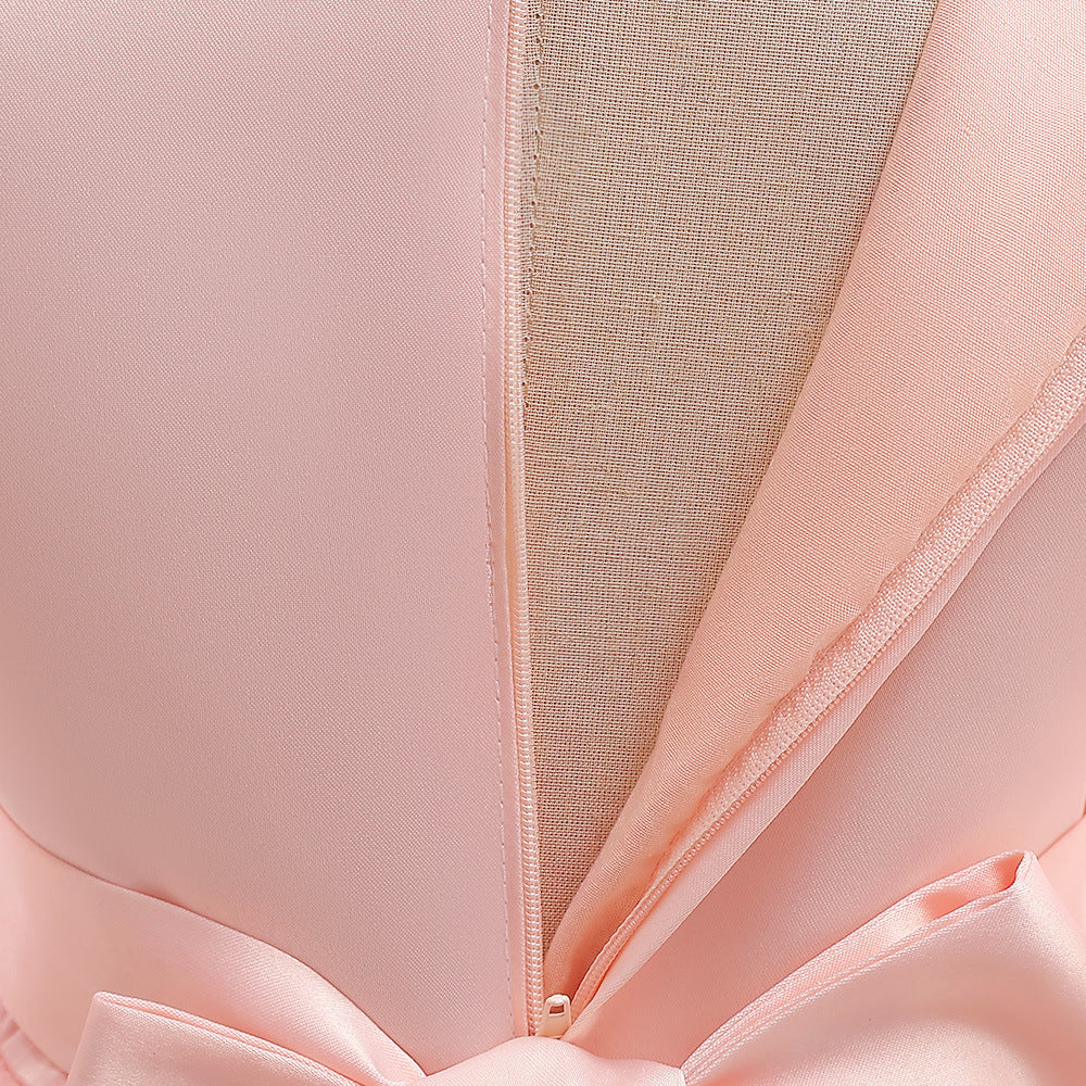 Girls' Lace Stitching Umbrella Princess Dress