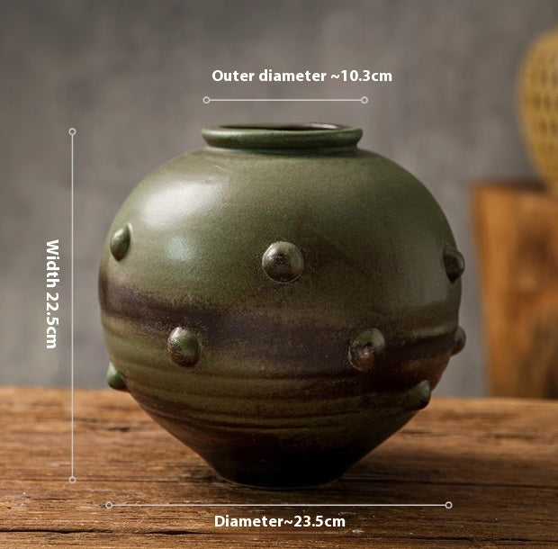 Vintage Ceramic Vase, Mid-ancient And Lonely Style Creative Distressed Ornaments