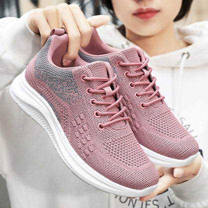 Lace-up Sneakers Women Light Breathable Flats Shoes - FLIPSTYLEZLLC