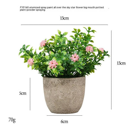 Simulation Starry Mini Pulp Pot Plastic Green Plant