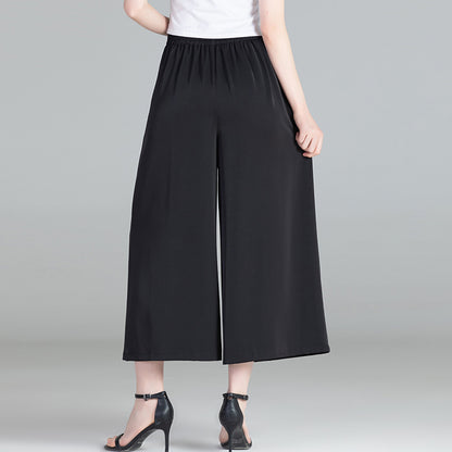 Solid Color Wide Leg Pants Large Size High Waist Casual