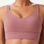 Women's Solid Colour Fixed Cup Plus Size Sports Underwear