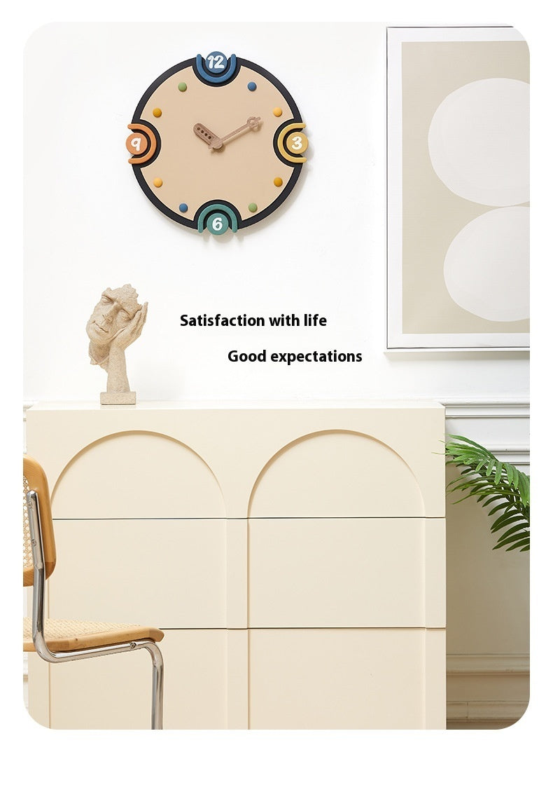 Household Cream Style Clock TV Cabinet Hallway Decorations