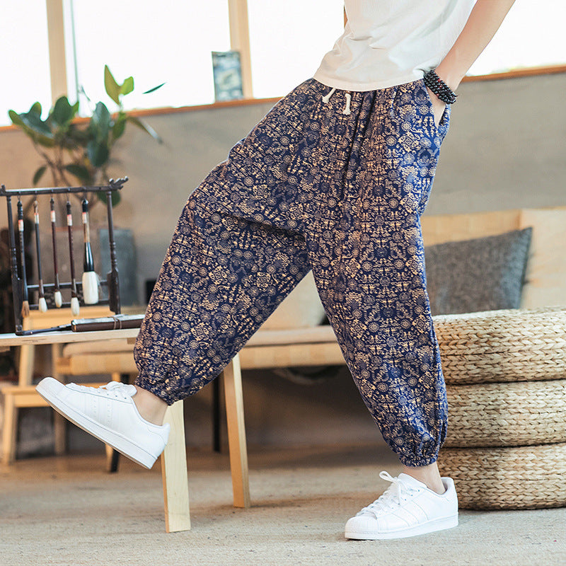 Men's Fashion Casual Loose Printed Pants