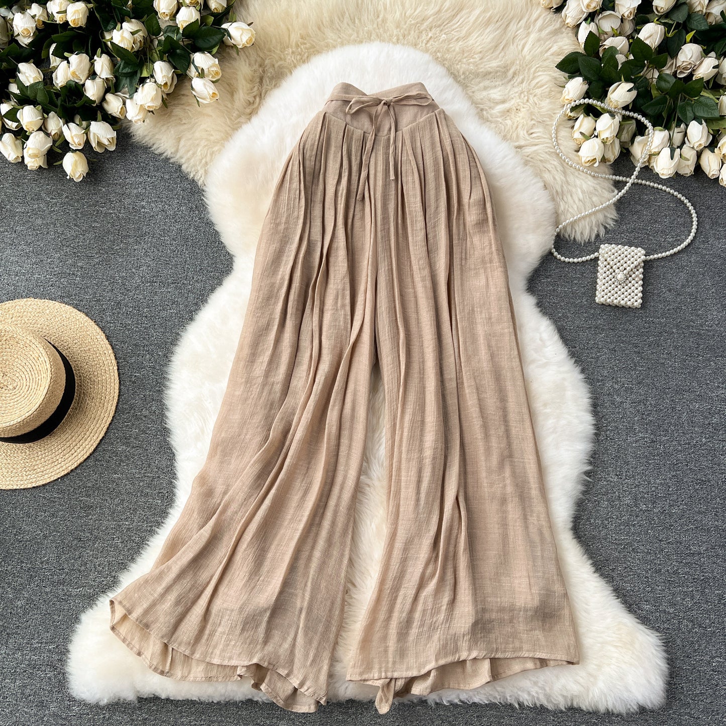 Thin Slimming High Waist Chiffon Pants Loose Casual Pants