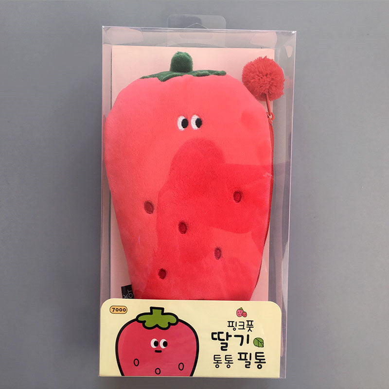 Silicone Pencil Bag Student Cute Plush Storage Bag