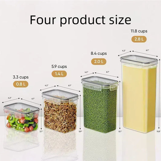 Airtight Cereal Storage Container – Large BPA-Free Plastic Pantry Crisper with Pour Spout