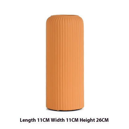 Modern Minimalist Ceramic Vase Morandi Wide Mouth Dry Desktop TV Cabinet Flower Arrangement Decoration