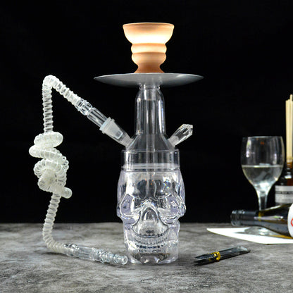 GREEN Arabian Acrylic Hookah With Illuminated Skull LIGHTS