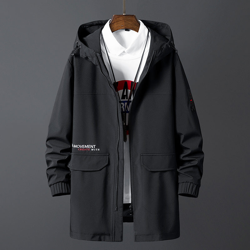 Fashion Men's Plus Size Casual Trench Coat