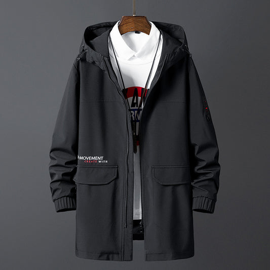 Fashion Men's Plus Size Casual Trench Coat