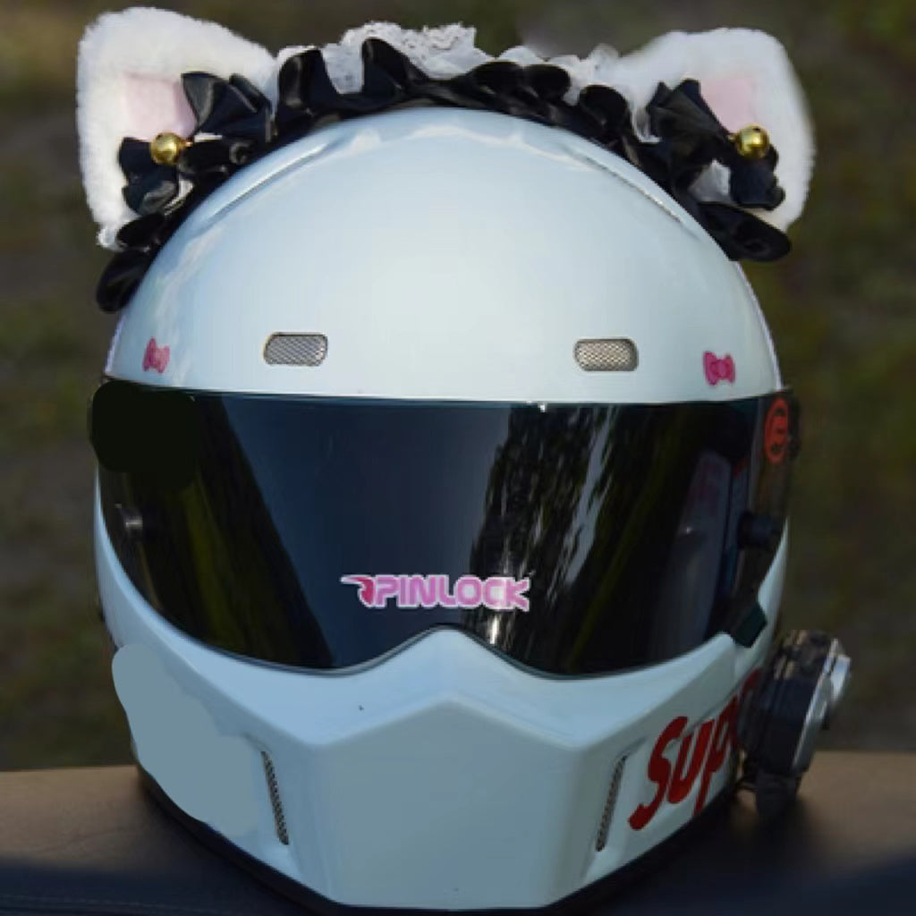 Scooter With Lights Motorcycle Shiny Veil Helmet Accessories Motorcycle Wedding Headdress