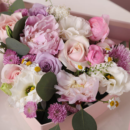 Transparent Acrylic Angel Heart Love Flower Gift Box