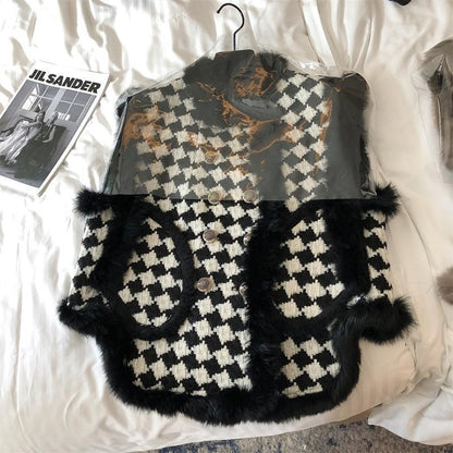 Fleece-lined Warm All-matching Loose Fur Collar Coat