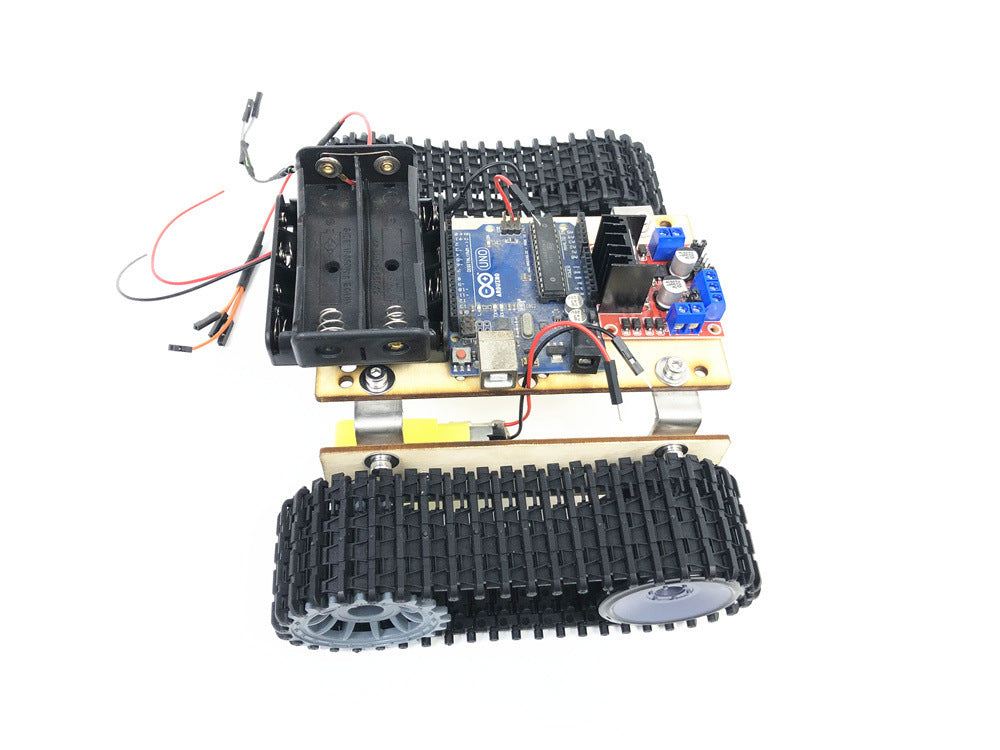 Economic Robot Single-layer Tank Chassis Building Blocks Wood Board