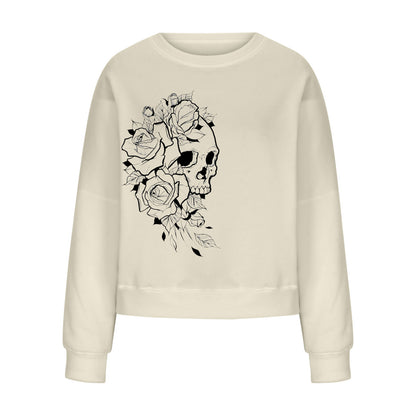 Women's Personality Print Fashion Sweatshirt Loose Plus Size