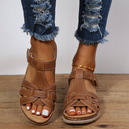 Women's Vintage Plus Size Wedge Sandals