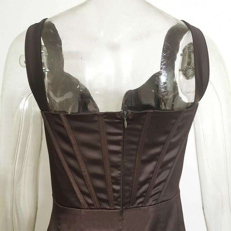 Women's Deep V Leaky Back Nightclub Dress