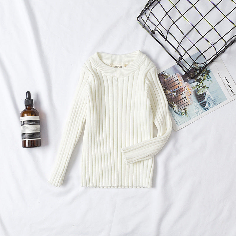 Spring And Autumn Close-fitting Sweater Crew Neck Cotton