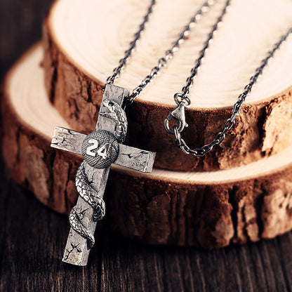S925 Silver Personalized Hip Hop Men's Cross Necklace