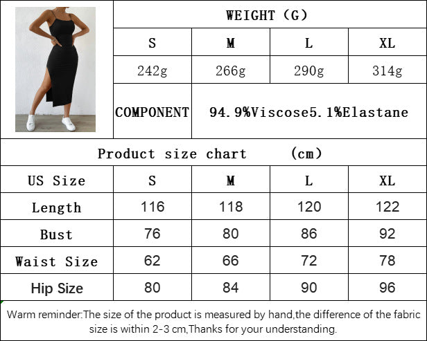 Suspender Dress Backless Slit One Step Sheath Dress